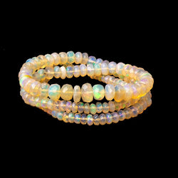 3-8mm Golden Ethiopian Opal Faceted Rondelles 17 inch 148 Beads AAA (ONLINE ORDER ONLY)