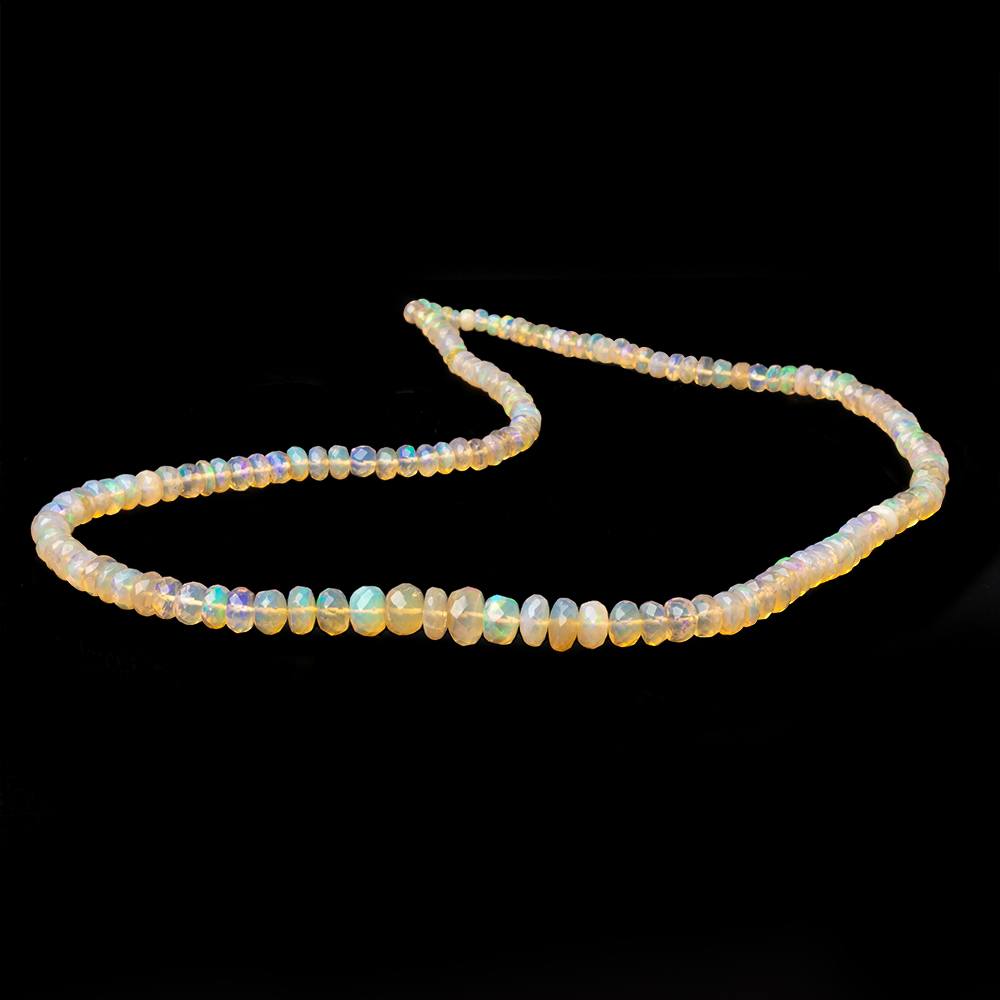 3-8mm Golden Ethiopian Opal Faceted Rondelles 17 inch 148 Beads AAA (ONLINE ORDER ONLY)