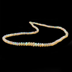 3-8mm Golden Ethiopian Opal Faceted Rondelles 17 inch 148 Beads AAA (ONLINE ORDER ONLY)