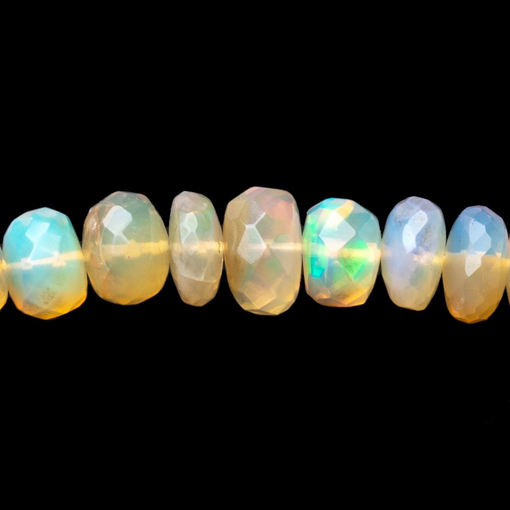 3-8mm Golden Ethiopian Opal Faceted Rondelles 17 inch 148 Beads AAA (ONLINE ORDER ONLY)