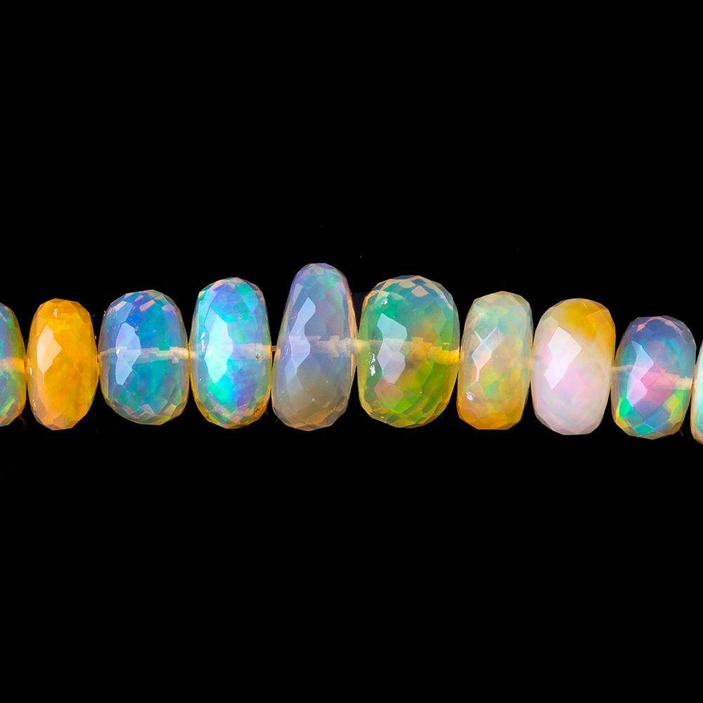 3-9mm Golden Ethiopian Opal Faceted Rondelles 16 inch 122 beads AAA (ONLINE ORDER ONLY)