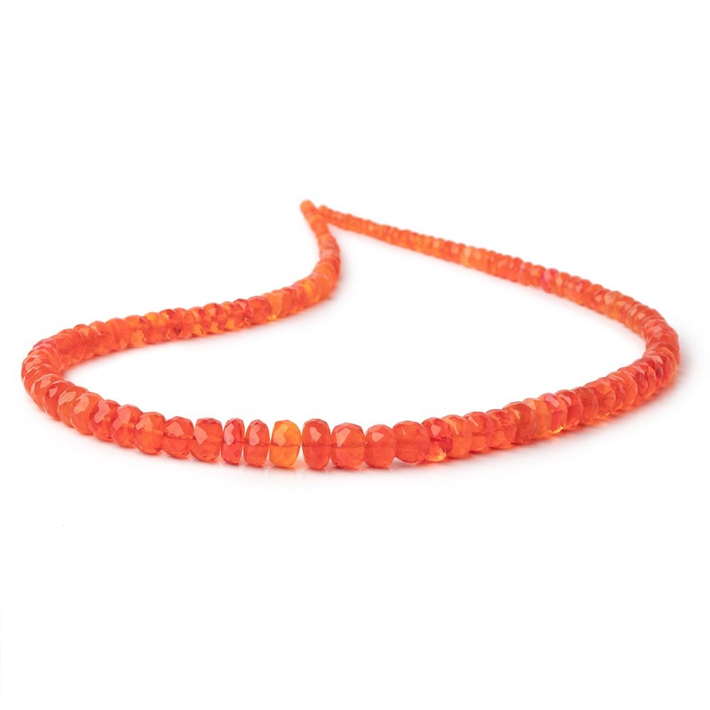 3-9mm Tangerine Ethiopian Opal Faceted Rondelle Beads 16 inch 133 pieces AA (ONLINE ORDER ONLY)