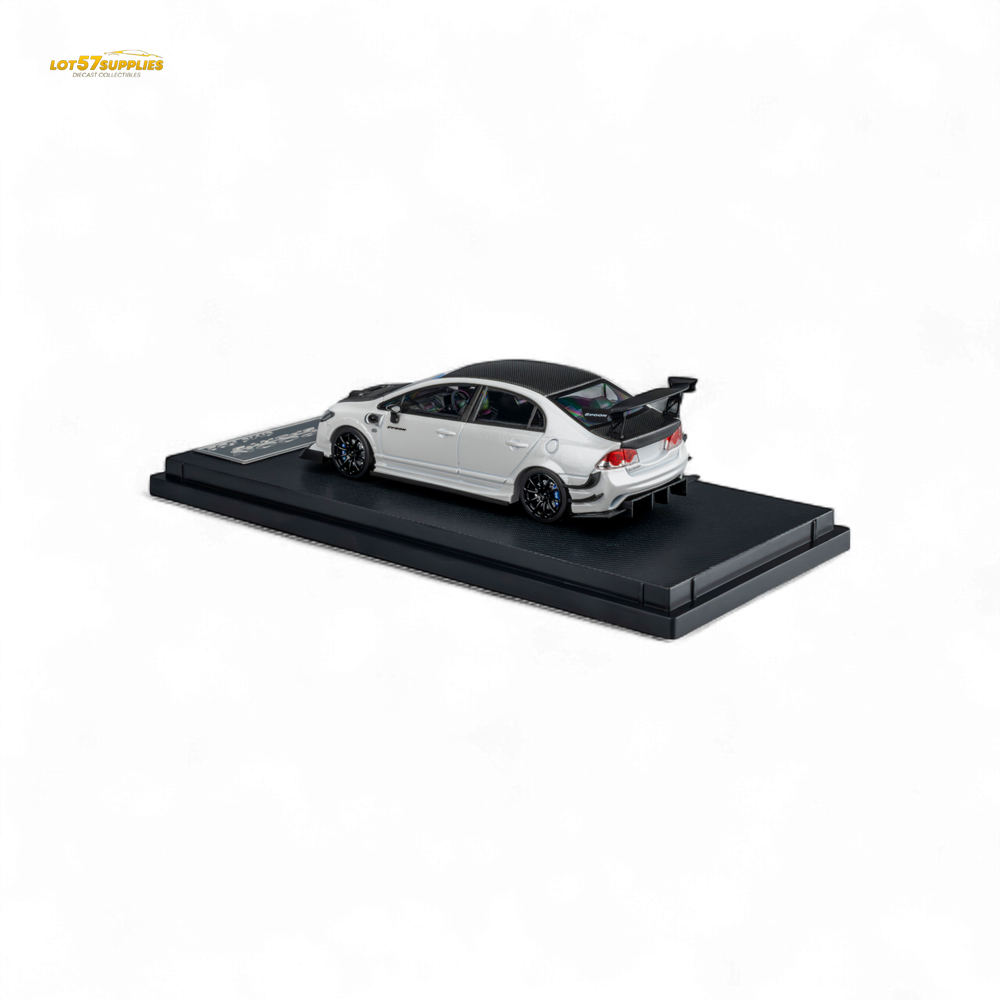 (Pre-Order) Microturbo Honda Civic Type R FD2 Spoon Sports - Metallic White 1:64 (Online Order Only)