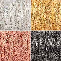 3 Feet - 2mm Open & Closed Oval Link Chain