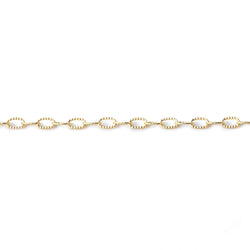 3 Feet - 2x4mm Elongated Corrugated Oval Link Chain (ONLINE ORDER ONLY)