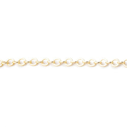 3 Feet - 3mm Flat Round Link Chain