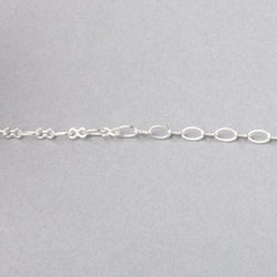3 Feet - 3mm Oval & Bowtie Link Chain