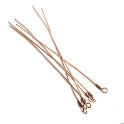 3" length Copper Eyepin Wrapped Wire 22 Guage 22 pcs per bag (ONLINE ORDER ONLY)