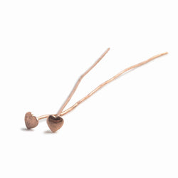 3" length Copper Headpin Heart 22 Guage 22 pcs per bag (ONLINE ORDER ONLY)