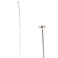 3" length Sterling Silver Disc Headpin, 26 Gauge Wire, 10 pieces per Bag (ONLINE ORDER ONLY)