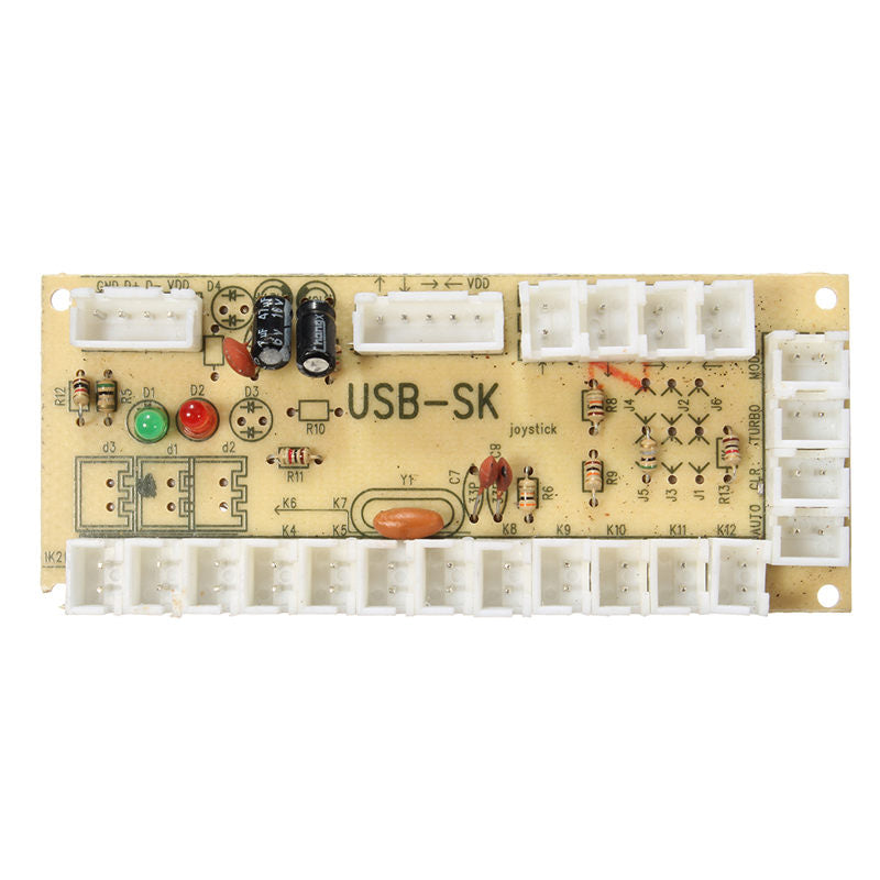 2 Player Arcade DIY Kit - HAPP Style Joystick, Push Buttons, USB Encoder, MAME JAMMA
