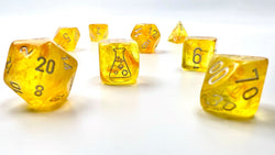 Borealis® Polyhedral Canary/white Luminary™ 7-Die Set (with bonus die) (Online Only)