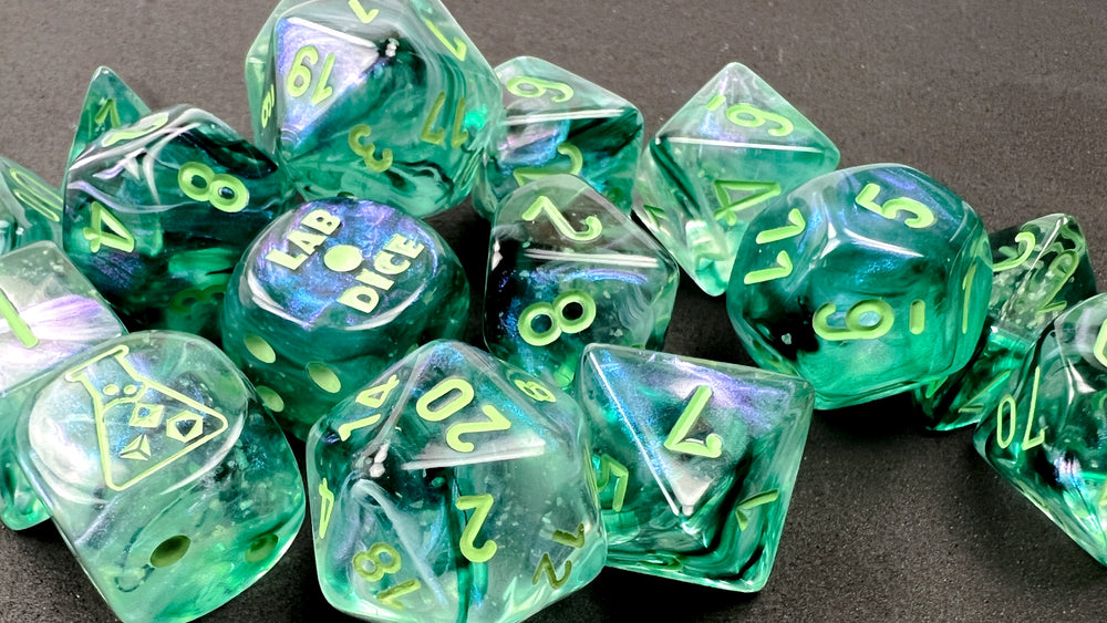 Borealis® Polyhedral Kelp/light green Luminary™ 7-Die Set (with bonus die) (Online Only)