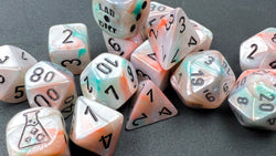 Lustrous® Polyhedral Sea Shell/black Luminary™ 7-Die Set (with bonus die) (Online Only)