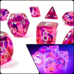 Nebula®Polyhedral Black Light Special/white 7-Die Set (with bonus die) (Online Only)