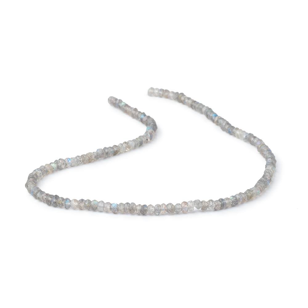 4mm Light Labradorite Faceted Rondelle Beads 13 inch 144 pieces (ONLINE ORDER ONLY)