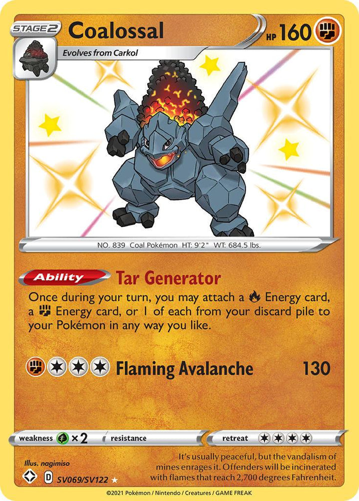 Coalossal (SV069/SV122) [Sword & Shield: Shining Fates] (Online Only)
