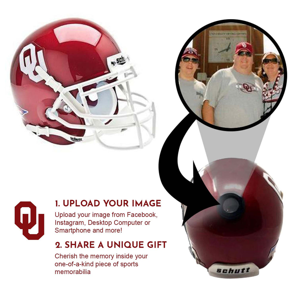 Oklahoma Sooners College Football Collectible Mini Helmet - Picture Inside - FANZ Collectibles (Online Order Only) (ONLINE ORDER ONLY)