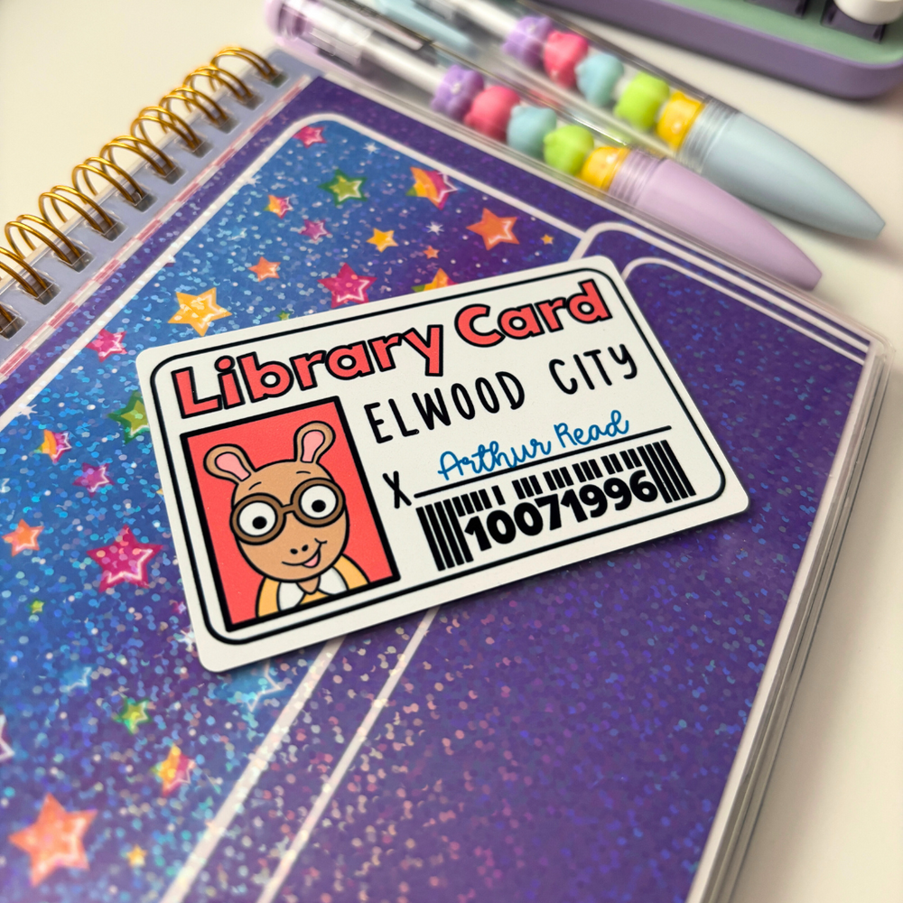 Mr Read's Library Card | Metal Book Card | Washi Card (ONLINE ORDER ONLY)
