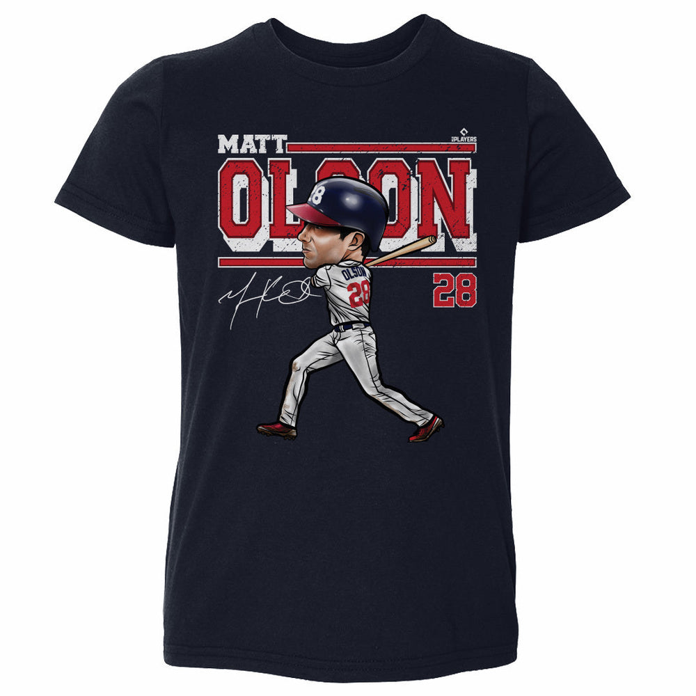 Matt Olson Atlanta Cartoon WHT (ONLINE ORDER ONLY)
