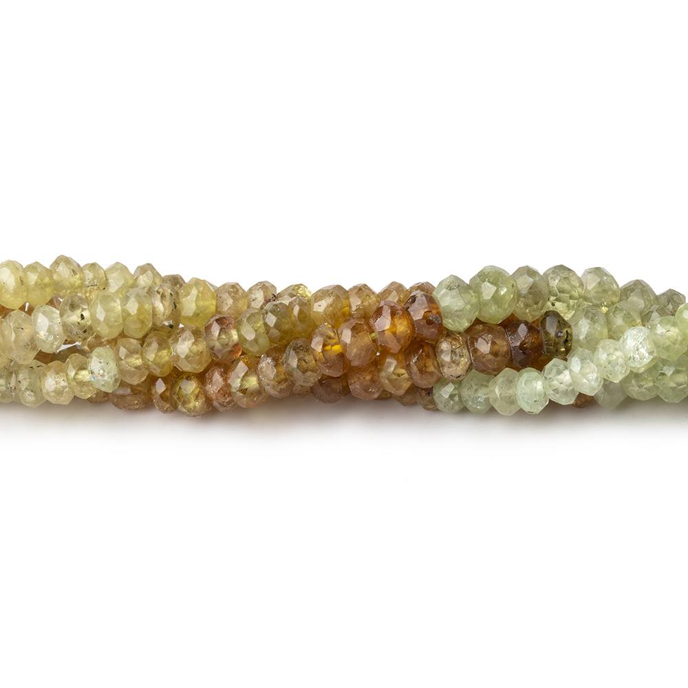 4mm Grossular Garnet Faceted Rondelles 14.5 inch 139 Beads (ONLINE ORDER ONLY)