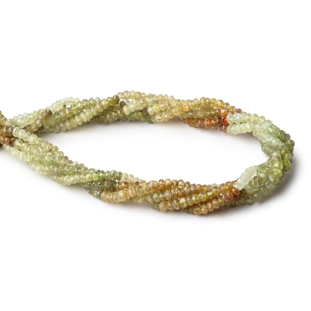 4mm Grossular Garnet Faceted Rondelles 14.5 inch 139 Beads (ONLINE ORDER ONLY)