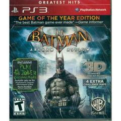 Batman: Arkham Asylum [Game of the Year] - Playstation 3 (ONLINE ORDER ONLY)