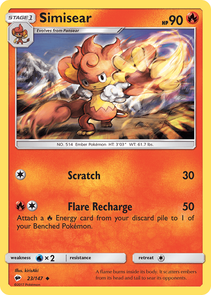 Simisear (23/147) [Sun & Moon: Burning Shadows] (Online Only)