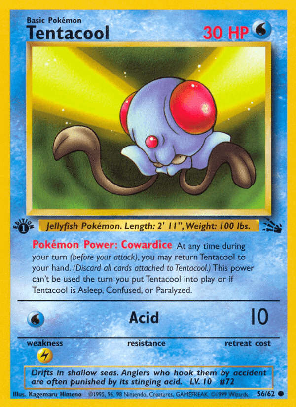 Tentacool (56/62) [Fossil 1st Edition] (Online Only)