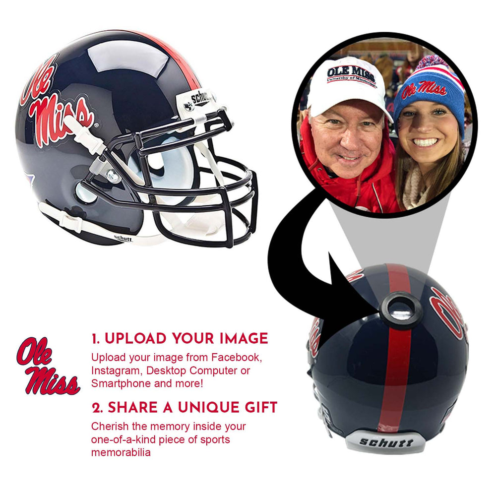 Ole Miss Rebels College Football Collectible Mini Helmet - Picture Inside - FANZ Collectibles (Online Order Only) (ONLINE ORDER ONLY)