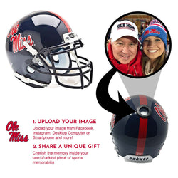 Ole Miss Rebels College Football Collectible Mini Helmet - Picture Inside - FANZ Collectibles (Online Order Only) (ONLINE ORDER ONLY)