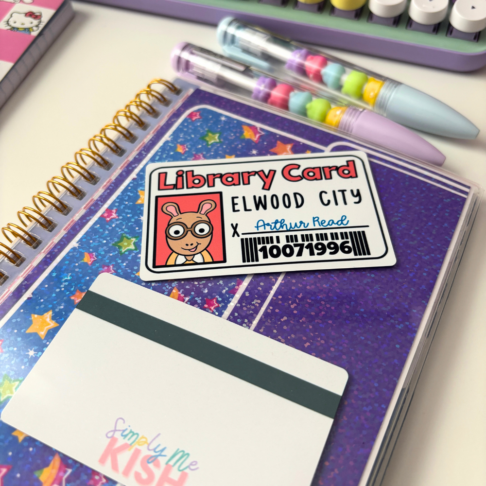 Mr Read's Library Card | Metal Book Card | Washi Card (ONLINE ORDER ONLY)
