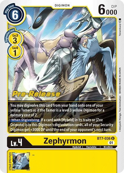 Zephyrmon [BT7-036] [Next Adventure Pre-Release Cards] (ONLINE ORDER ONLY)
