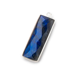31x11mm Silver Bezel Labradorite Bar 1 ring pendant 1 piece (ONLINE ORDER ONLY)