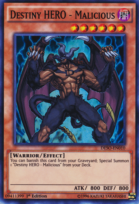 Destiny HERO - Malicious [DESO-EN010] Super Rare (ONLINE ORDER ONLY)