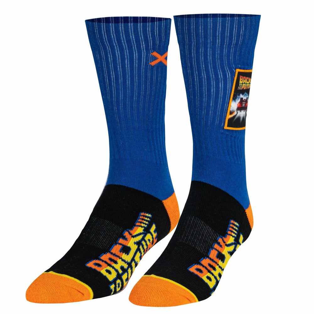 Back to the Future "Patch" Men's Crew Sideways Socks (Size 8-12) (ONLINE ORDER ONLY)
