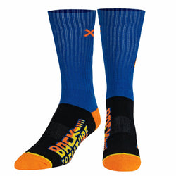 Back to the Future "Patch" Men's Crew Sideways Socks (Size 8-12) (ONLINE ORDER ONLY)