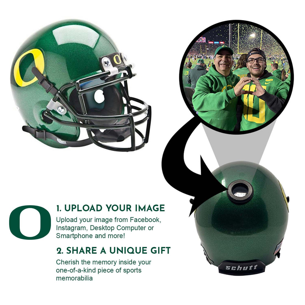 Oregon Ducks College Football Collectible Mini Helmet - Picture Inside - FANZ Collectibles (Online Order Only) (ONLINE ORDER ONLY)