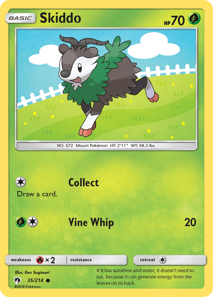 Skiddo (35/214) [Sun & Moon: Lost Thunder] (Online Only)