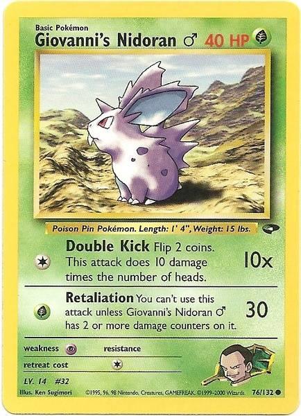 Giovanni's Nidoran (76/132) (Male) [Gym Challenge Unlimited] (Online Only)
