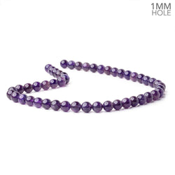 8mm Amethyst Plain Round Beads 14.5 inch 48 pieces 1mm hole A