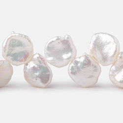 11x10-15x11mm Off White Top Drilled Keshi Freshwater Pearls 14.5 inch 42 Beads (ONLINE ORDER ONLY)