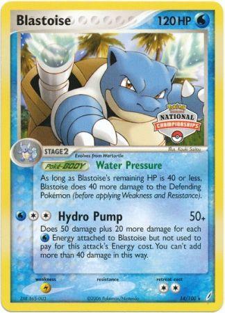 Blastoise (14/100) (National Championship Promo) [EX: Crystal Guardians] (Online Only)