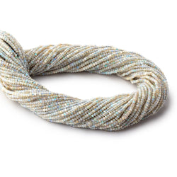 1.8mm Translucent Grey Australian Opal micro faceted rondelle beads 12.5 inch 220 pieces (ONLINE ORDER ONLY)