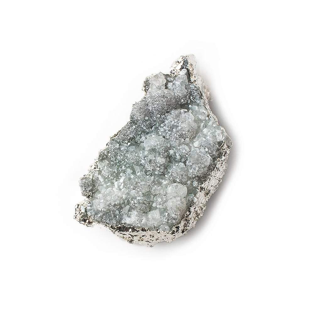 33x20mm Silver Leafed Calcite Mineral Crystal Pendant 1 piece (ONLINE ORDER ONLY)