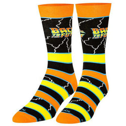 Back to the Future "Stripes" Men's Crew Folded Socks (Size 8-12) (ONLINE ORDER ONLY)