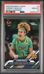 Graded 2025 Topps Bowman U Now Hannah Hidalgo #3 March Madness Rookie RC Basketball Card PSA 10 Gem Mint