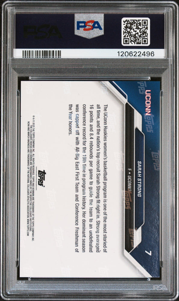 Graded 2025 Topps Bowman U Now March Madness Sarah Strong #7 Rookie RC Basketball Card PSA 10 Gem Mint (ONLINE ORDER ONLY)