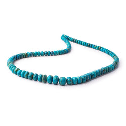 5-9mm Peruvian Blue Opalina plain rondelles 18 inch 108 beads AA (ONLINE ORDER ONLY)