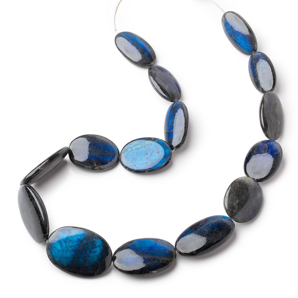 34x18-42x30mm Labradorite Plain Oval Beads 20 inch 15 pieces AA (ONLINE ORDER ONLY)